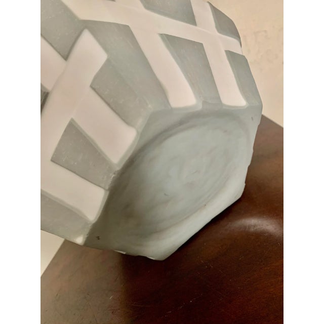 Late 20th Century Grey Abstract Contemporary Ceramic Vase For Sale - Image 5 of 6