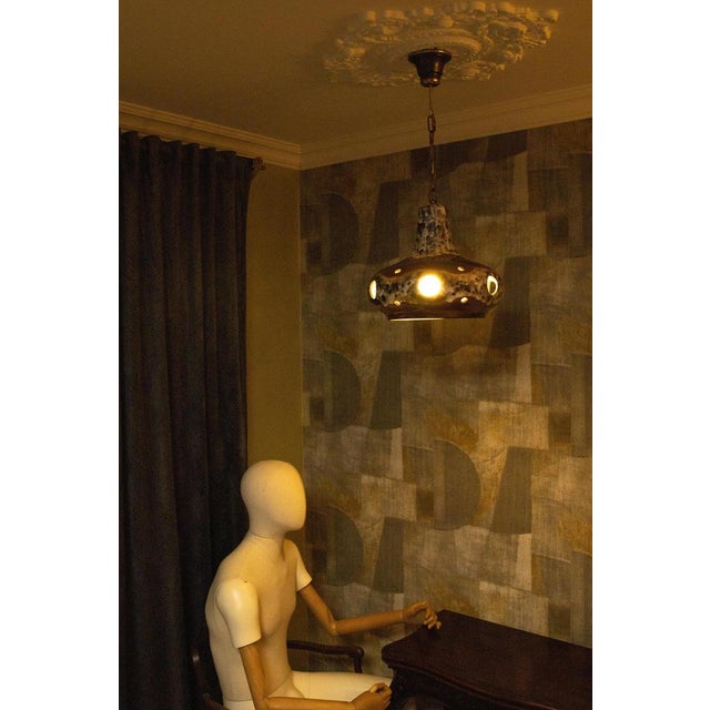 German Mid-Century Modern Fat Lava Ceramic Pendant Light, 1970s For Sale - Image 14 of 18