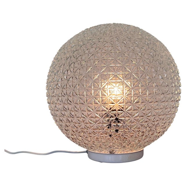 Mid-Century Glass Table Lamp, Czechoslovakia, 1980s For Sale - Image 8 of 8