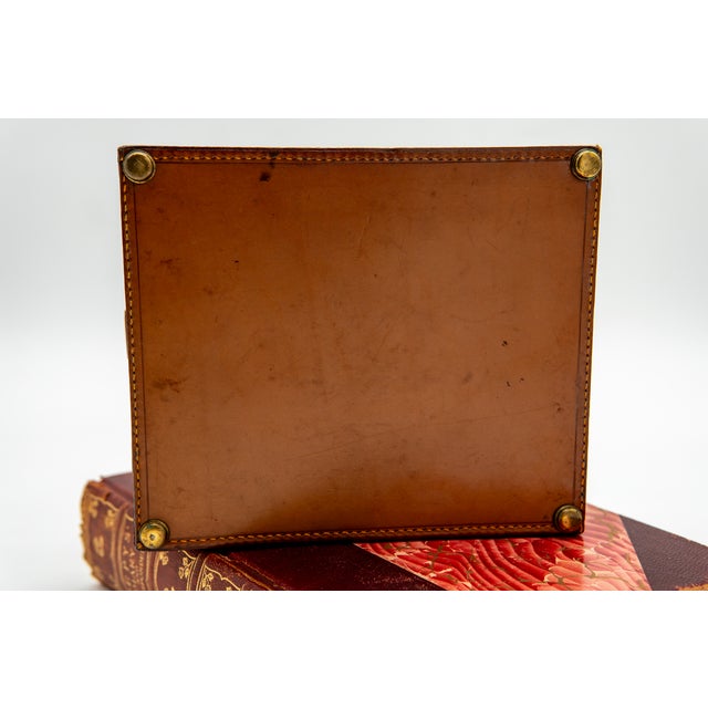 English Jewelry Box in Saddle Brown Leather For Sale - Image 13 of 13