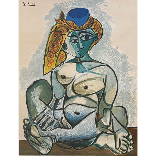 Late 20th Century Original 1974 Pablo Picasso Menton Biennale Internationale D’Art Exhibition Poster Framed For Sale - Image 5 of 7