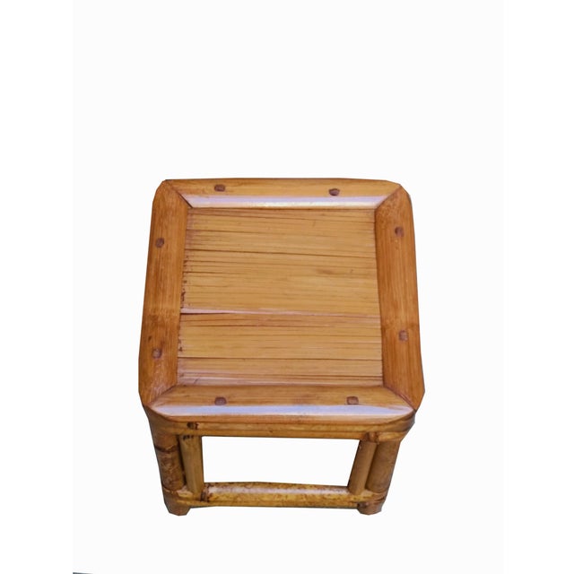 Wood Vintage Italian Rattan and Bamboo Tables, 1960s, Set of 3 For Sale - Image 7 of 8