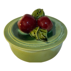 Vintage Wade California Apple Motif Covered Art Pottery Bowl