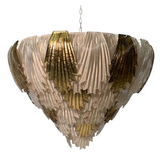 Art Deco Murano Glass Chandelier For Sale