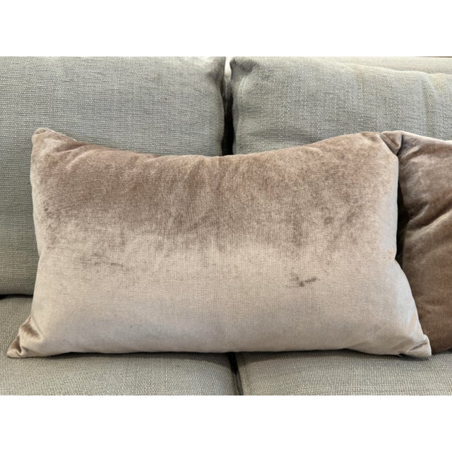 Taupe Williams-Sonoma Taupe Lumbar Pillows, Pair For Sale - Image 8 of 12