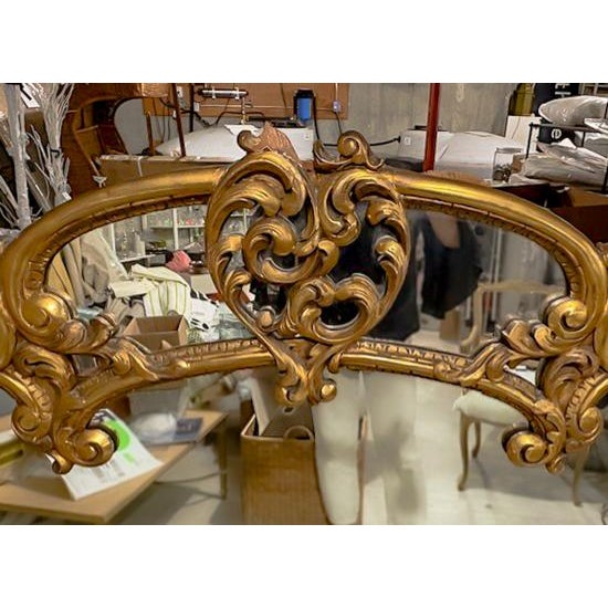 Stunning Antique Rococo Overmantel Mirror For Sale - Image 4 of 8