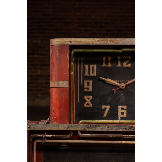 Vintage "Synchron" Neon Ad Clock With Uranium Glass Neon Tube For Sale In Chicago - Image 6 of 11