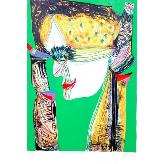 Contemporary Lis Zwick, Composition, Lithograph, 1990s For Sale - Image 3 of 3