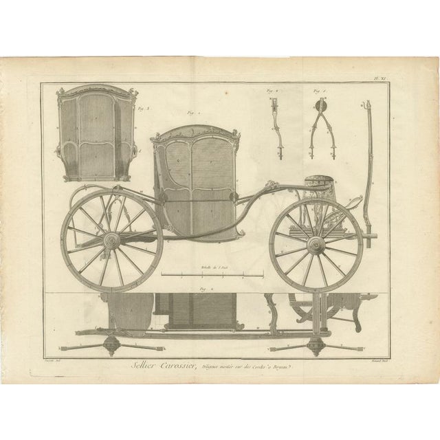 French Coach & Carriage Engineering After Lucotte, 1771 For Sale - Image 11 of 11