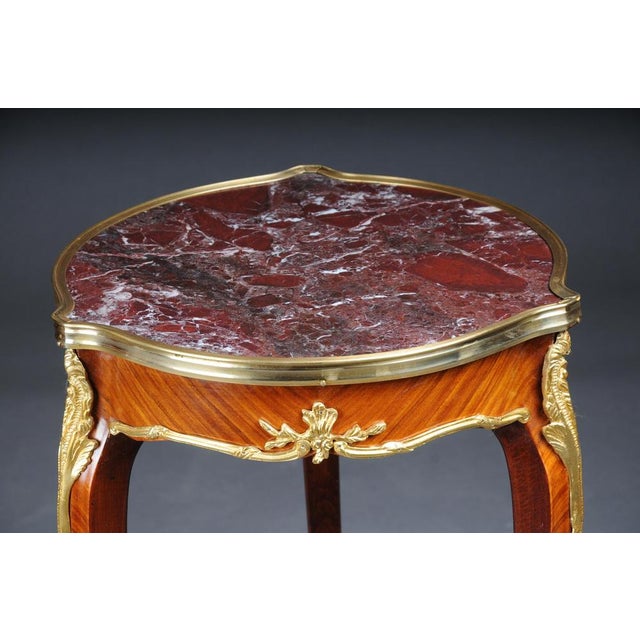 20th Century French Louis XV Style Salon Side Table in Style of F. Linke For Sale - Image 12 of 14