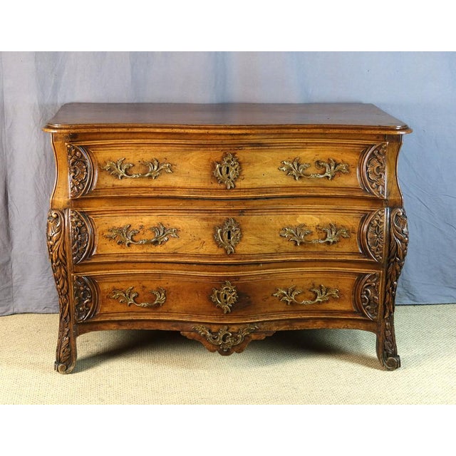 Antique Carved Walnut Chest of Drawers, 1700s For Sale - Image 15 of 15