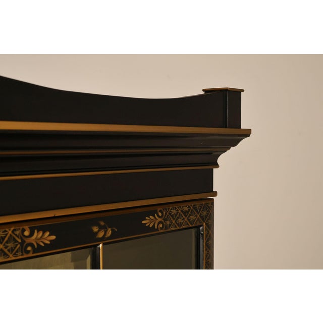 Union National Chinoiserie Hand Painted China Display Cabinet For Sale - Image 11 of 18