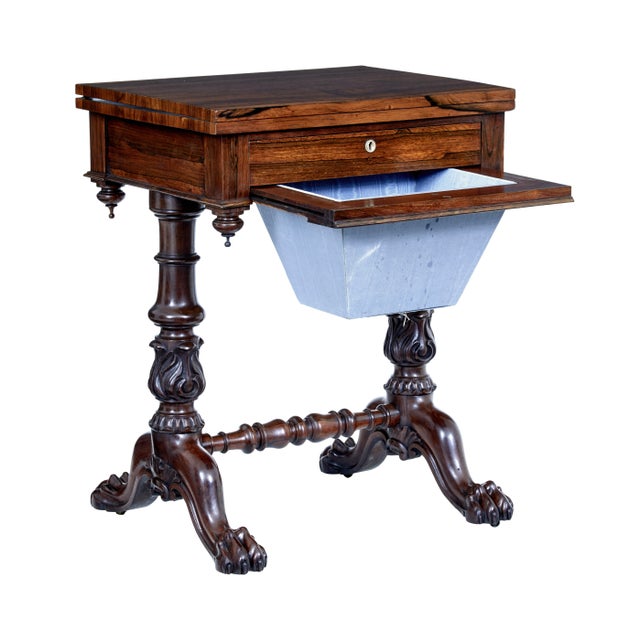 Brown 19th Century William IV Flip Top Side Table, 1830 For Sale - Image 8 of 10