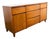 1960s Mid Century Modern Dresser Credenza 5 Drawer Stanley Walnut Broyhill High Danish For Sale