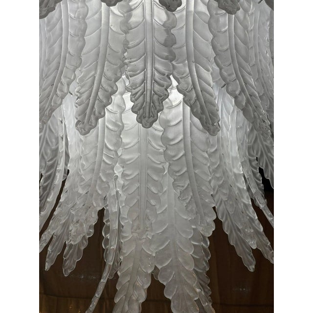 Large Scale Modern Murano Style Glass Waterfall Chandelier For Sale In Dallas - Image 6 of 8