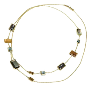 Ippolita Rock Candy Gelato 18k Yellow Gold & Multi Gems Chain Necklace