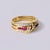 1990s 18k Ruby & Diamond Versatile Ring Band 18k Yellow Gold, Size 7.25 For Sale - Image 4 of 8