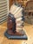 1920s Folk Art Carved Native Chief Doorstop Polychrome Painted Wooden Sculpture For Sale - Image 4 of 7