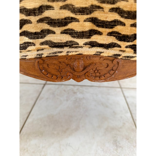 Mid 20th Century French Louis XV Style Fauteuil Armchairs (2) For Sale - Image 9 of 10