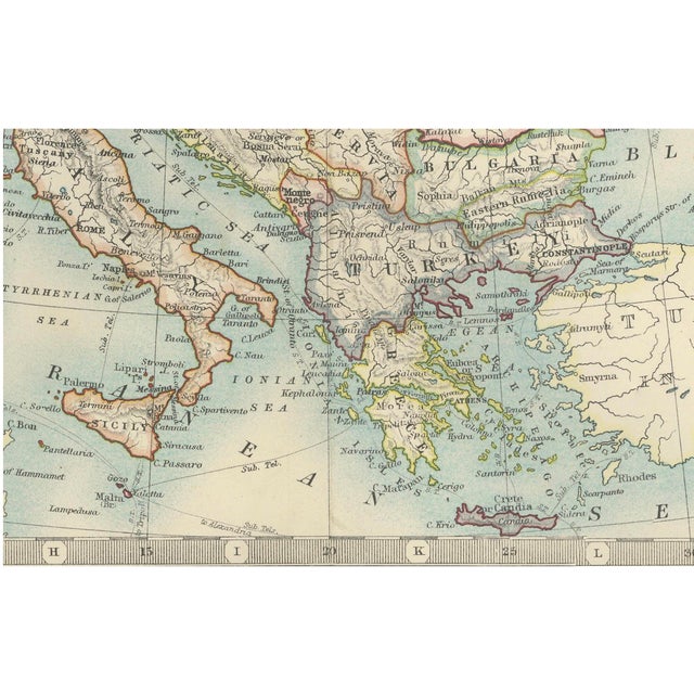 Antique Map of Europe, 1903 For Sale - Image 12 of 13
