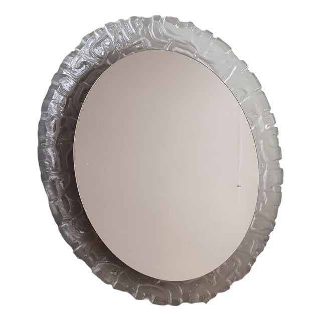 Mid-Century Modern Illuminated Mirror with Acrylic Rim, 1960s For Sale