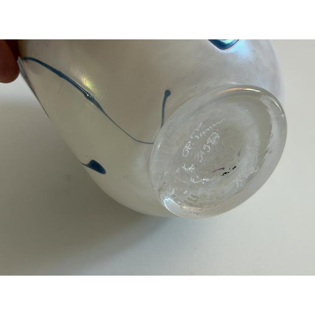 Glass Studio Glass Vase by Robert Pierini, 1987 For Sale - Image 7 of 10