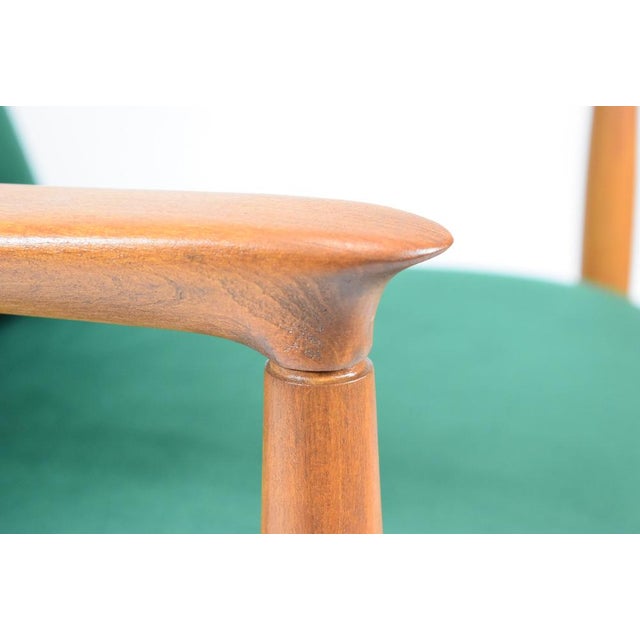 Vintage Green Fabric Armchair by E. Homma, 1960s For Sale - Image 4 of 14