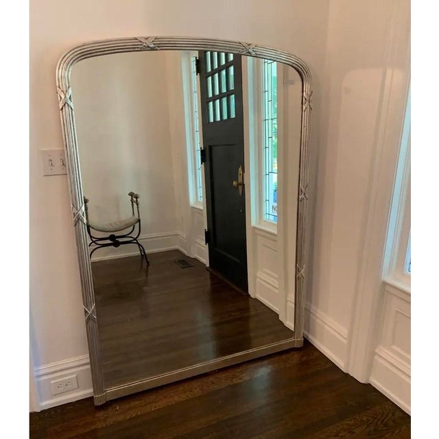 French Antique 19thC French Silver Gilt Mirror For Sale - Image 3 of 3