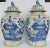 This attractive pair of large blue & white Chinese porcelain temple / ginger jars. These two large Baluster vases have a...