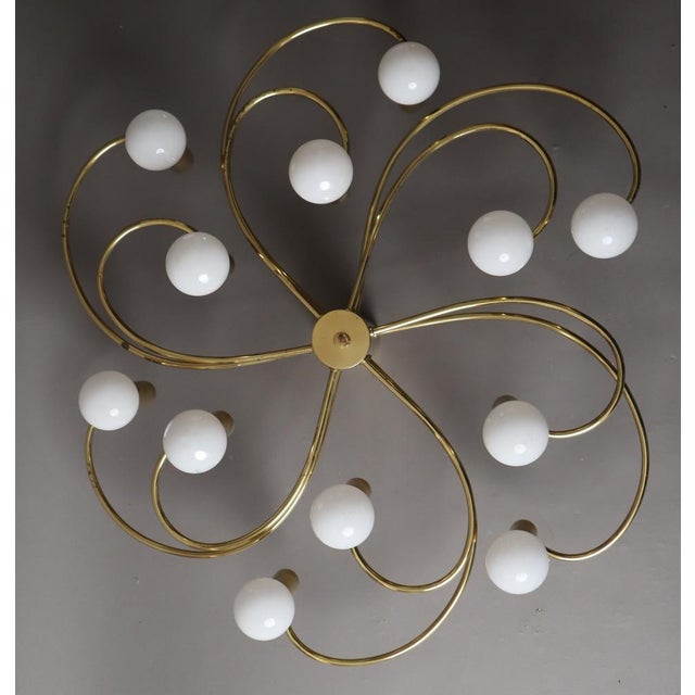 Space Age Swirl Ceiling Lamp in Brass from Cosack For Sale - Image 13 of 18
