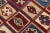 Beautiful Modern Kilim square hand-knotted wool rug with multicolor accents in an all-over geometric design. This rug...