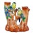 Vintage Art Deco Ceramic Parakeet Bird Double Stem Bud Vase For Sale