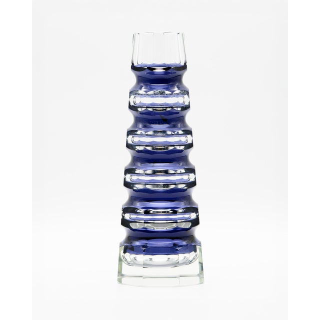 Art Deco Style Block Vases from VEB Ilm-Kristall, East Germany, 1960s, Set of 2 For Sale - Image 17 of 18