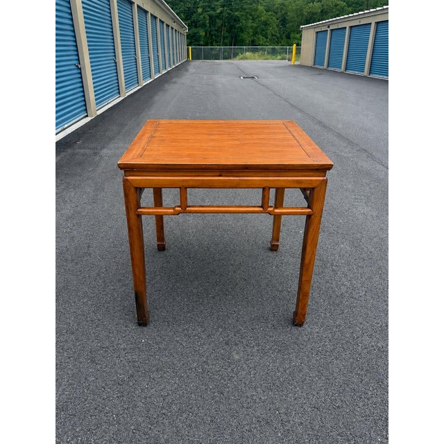 Wood Antique Chinese Elm Ming Style Square Mahjong or Scholar’s Table For Sale - Image 7 of 7