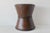 Vintage Sculptural Dark Bamboo Rattan Hourglass Bowtie Pedestal Table For Sale - Image 11 of 15