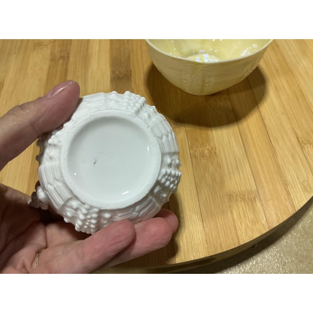 Cream Vintage Irish Belleek Porcelain "Echinus" Sea Urchin Creamer & Sugar Set - 6th Mark For Sale - Image 8 of 8