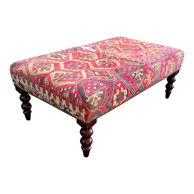 George Smith Kilim Ottoman For Sale