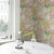 Schumacher Sample - Schumacher X Clements Ribeiro Daisy Chain Wallpaper in Green & Pink For Sale - Image 4 of 5