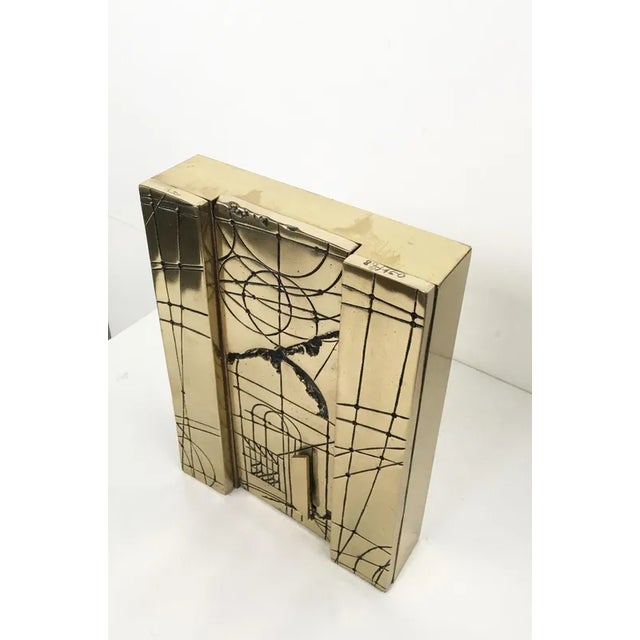 Metal Walter Valentini, Abstract Sculpture: City of the Sun, 1980, Bronze For Sale - Image 7 of 11