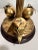 Late 20th Century Vintage Chinoiserie "Golden Peaches" Brass Table Lamp For Sale - Image 5 of 11