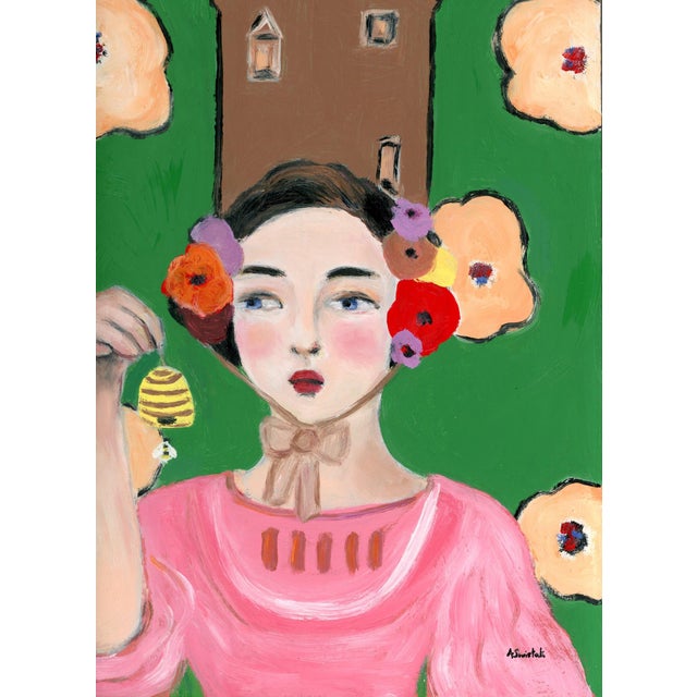 This is a fine art original painting by me, Alexandra Swistak. “Beekeeper’s Daughter” is an established subject. It is...
