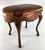 2010s Ralph Lauren Regency Inspired Leather and Walnut Vanity Bench For Sale - Image 5 of 12
