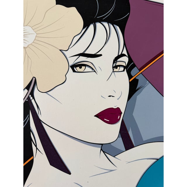 Patrick Nagel Patrick Nagel - Genaro Gallery Silkscreen Poster - 1986 For Sale - Image 4 of 4