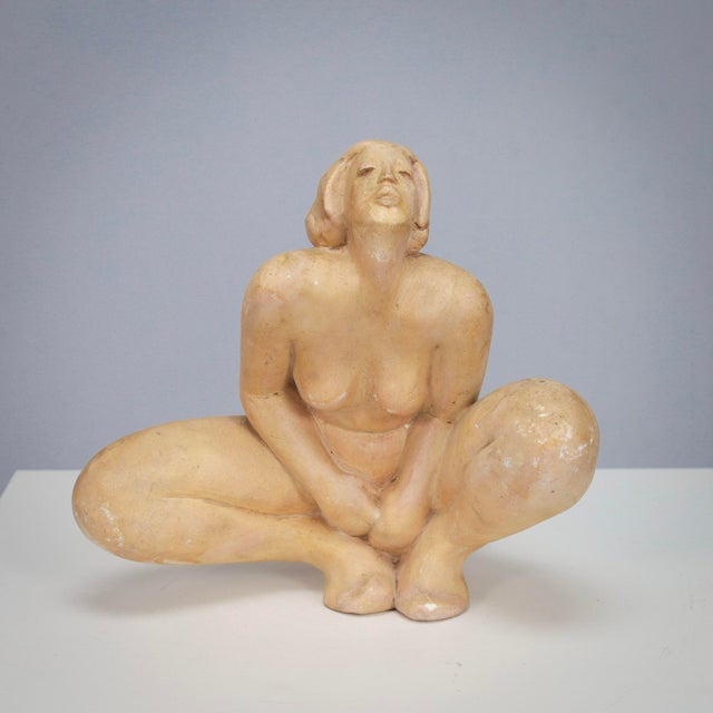 This evocative group of four female sculptures by francine govers, created in the netherlands during the 1990s, presents...