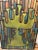 Mid-Century Modern Signed Painting of a Menorah For Sale - Image 4 of 13