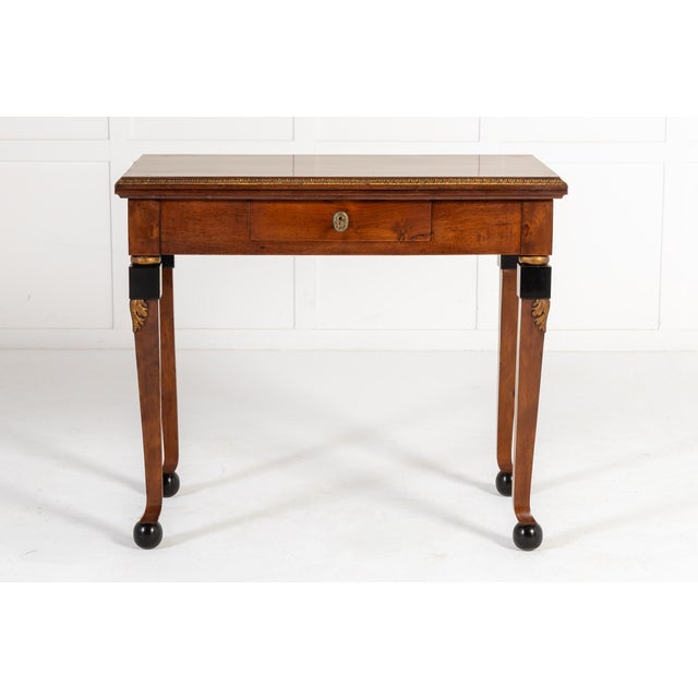 Antique Italian Walnut Card Tables, 1800s, Set of 2 For Sale - Image 4 of 11