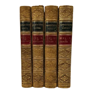 Antique The Works of William Robertson Books - Set of 4