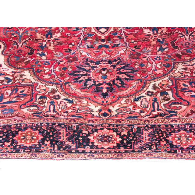 Red Mid 20th Century Persian Heriz Rug For Sale - Image 8 of 15