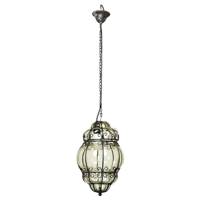 Murano Blown Glass Pendant, 1960s For Sale