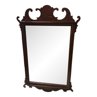 1970s Mid Century Style Wooden Hand Carved Wall Mirror For Sale